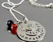 Personalized Graduation Necklace, Senior Necklace, Class of 2013, High School, College, Gift, Graduation Cap Necklace, Hand Stamped Jewelry