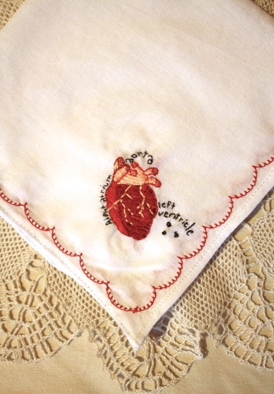 Anatomical heart hanky