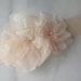 Pale Blush Sash, Petal Pink Bridal Sash, Wedding Belt with Organza Flowers - MIMOSA