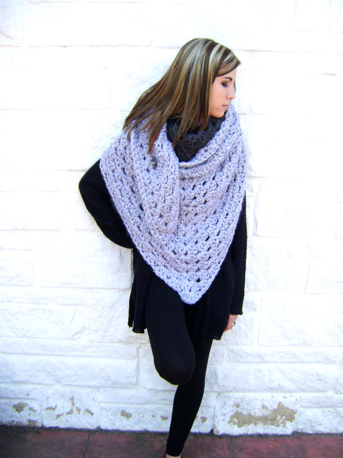 Giant Fall Granny Scarf Pattern - Easy Quick Stand Out - INSTANT DOWNLOAD
