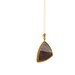gold geometric triangle long necklace // cross stitched x // modern