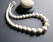 Descending White Sponge Coral Necklace