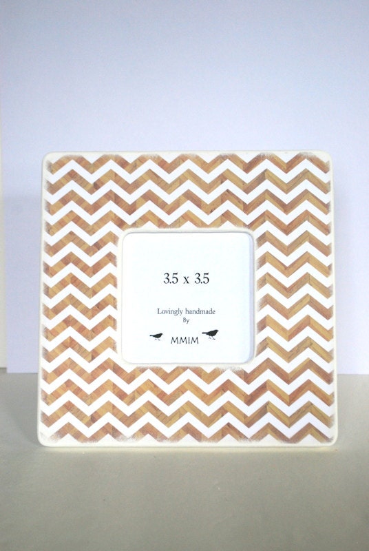 Faux Wood Chevron Frame