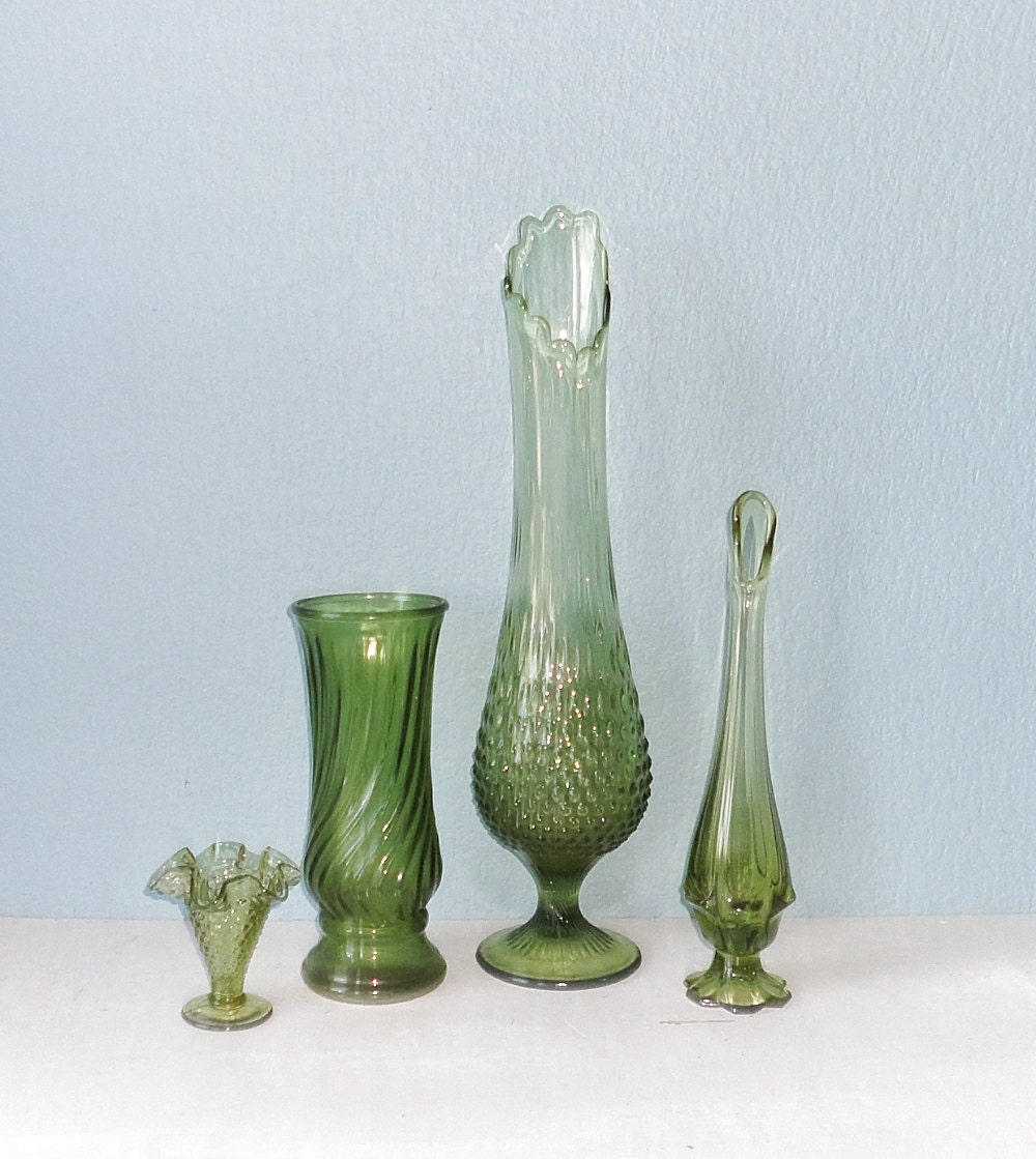 Instant Collection of Green Mid-Century Glassware