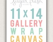 Gallery Wrapped Canvas, 11x14 - Nursery Art, Childrens Art, Custom Art Print
