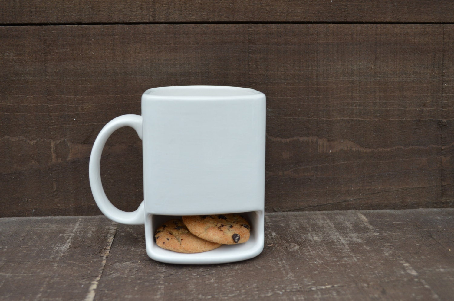 Solid White - Ceramic Cookies and Milk Dunk Mug - As Seen on 'The Talk' - READY TO SHIP