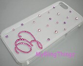 Choose Your INITIAL - Exquisite Rhinestone BLING Clear Design on Crystal Back Case for BlackBerry Z10 handmade w/ 100% Swarovski Elements