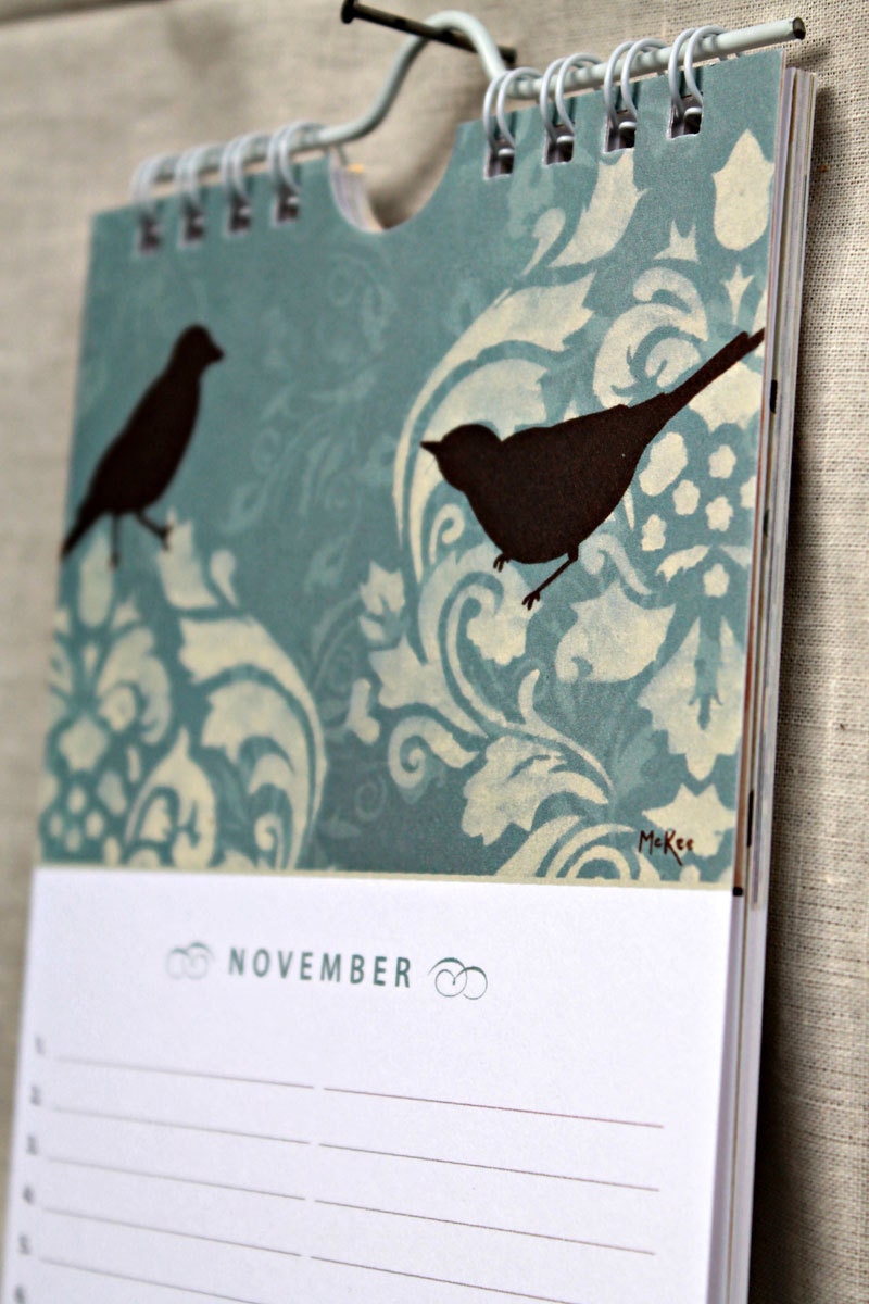 Birthday Calendar, Mothers Day, Geburtstag Kalender, Bird Art