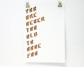 A4 Illustrative Lego Brick You Are Never Too Old To Have Fun Poster Print