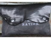 SALE Gray Clutch Bag/ Women's Accessories/ Women's Purse / Men's Bags/Leather Clutch / Canvas Clutch / Edgy Bags/ Women's  Bags