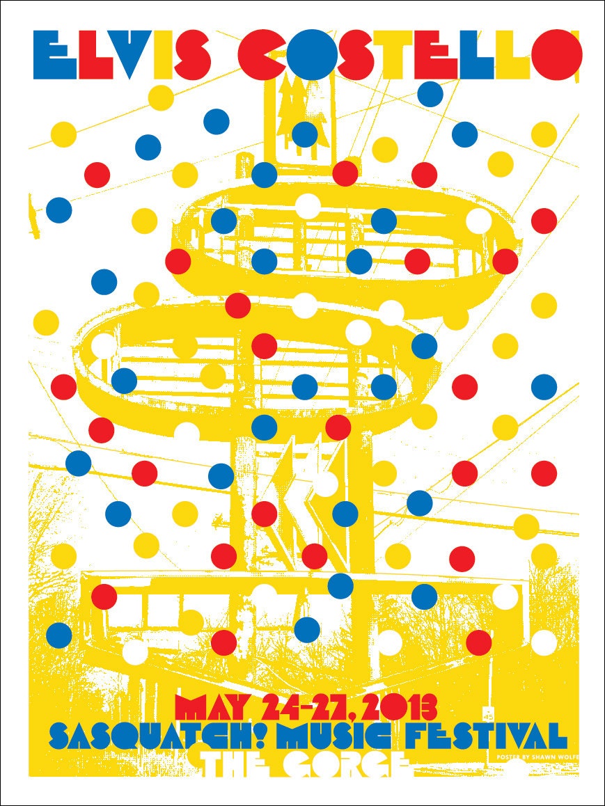 Elvis Costello poster by Shawn Wolfe