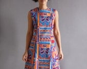 1960's sun bird shift dress