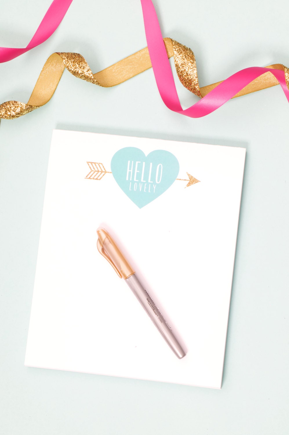 HELLO LOVELY - Everyday Oversized Note or Desk Pad by Flair Designery Il_570xn