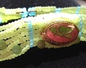 Cloisonné Beaded Bracelet in Spring Green