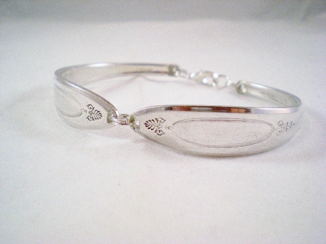 Vintage Spoon Bracelet, Silver Bracelet, Silverware Jewelry, ADAM 1917, Vintage Wedding