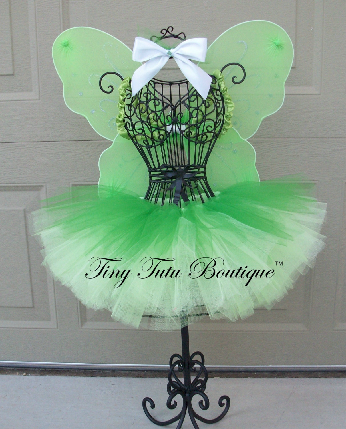 Tinkerbell Tutu/Hairbow Set- 0-3mo, 3-6mo, 6-12mo, 12-24mo