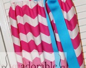 Pink Chevron Baby Gown with FREE MONOGRAMMING
