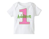 Polka Dot Birthday Number Tshirt or Onesie Il_170x135