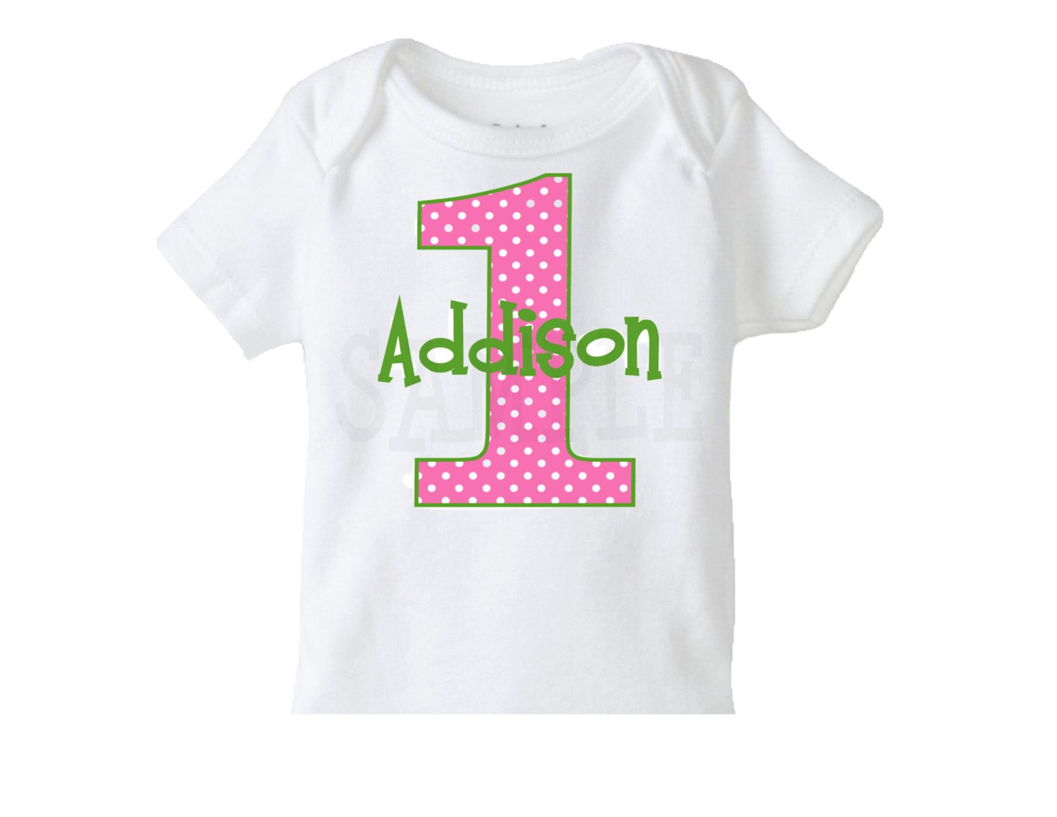 Polka Dot Birthday Number Tshirt or Onesie Il_570xn