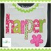 Personalized girl BIB, name appliqued, toddler