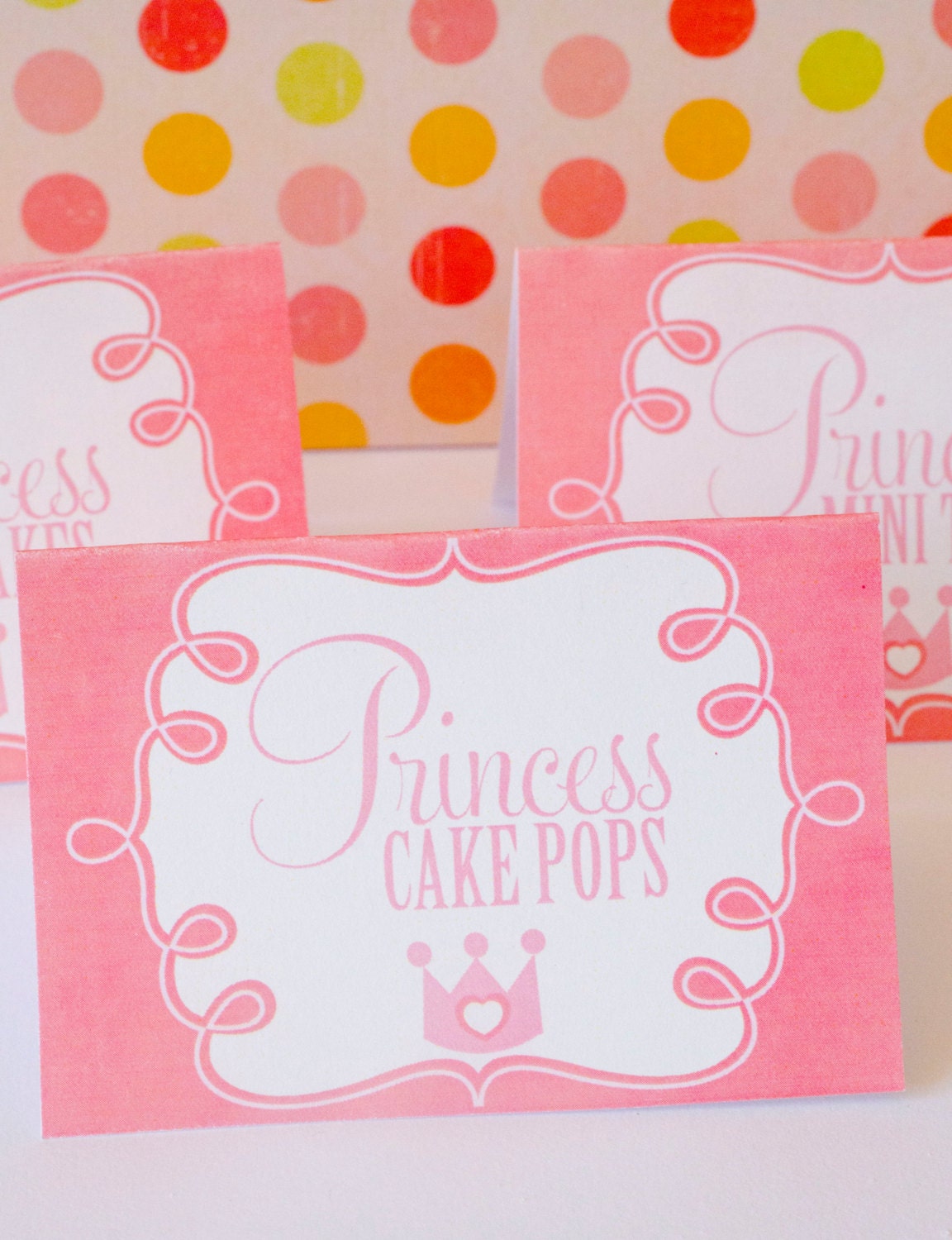 Pinkalicious Princess Party PRINTABLE Food Tent Cards from Love The Day Il_570xn