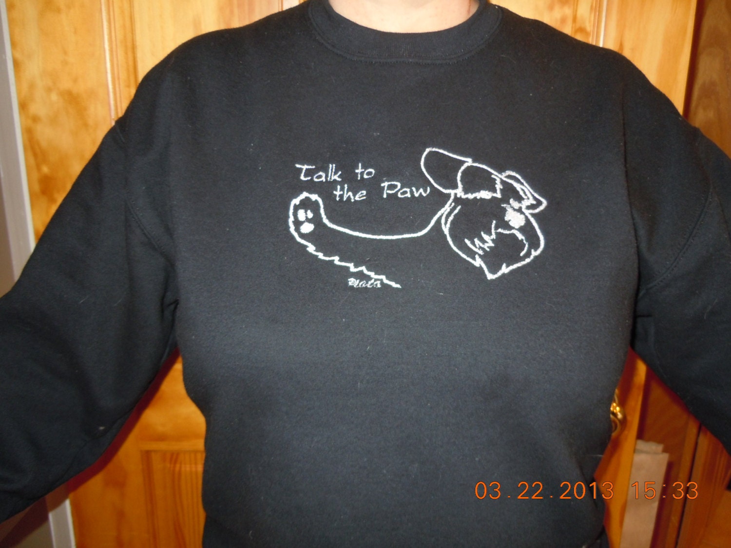 ORIGINAL design- Talk to the Paw sweatshirt- by Plato