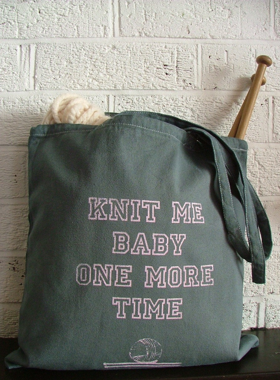 Grey Knitting Project Bag - knitting bag - yarn bag