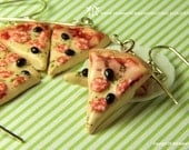 Pepperoni Pizza Large Slice - Dangle Earrings