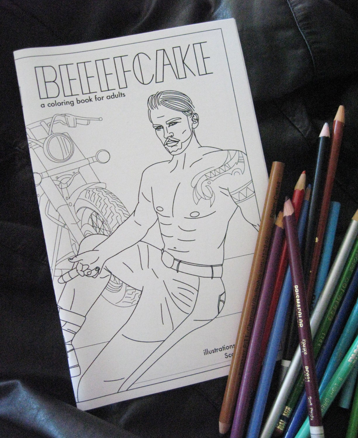 Adult Erotic Coloring Book - Beefcake - Sexy Men Galore - Art Coloring Book from Scarlet Tentacle - Mature