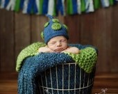 Blue, Green & Polka Dot Rag Tie Garland