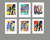 series giclee print  floral home decor 8x10"  mother's day  mom rainbow