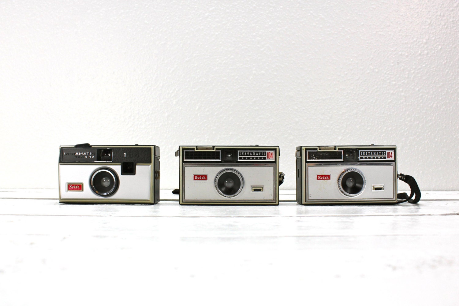 Vintage Kodak Instamatic Camera Collection-104 and 134 Retro Cameras