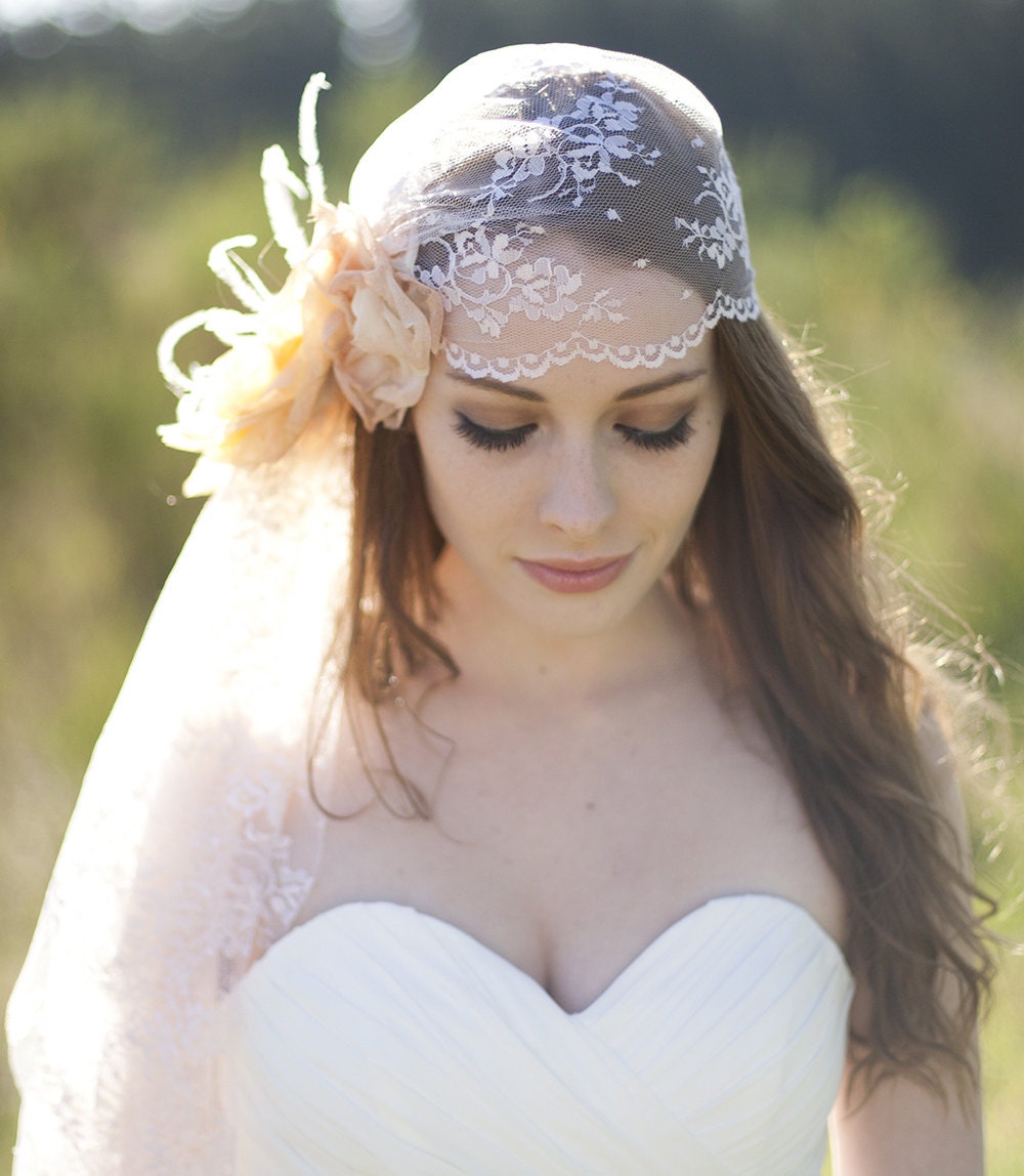 Juliet Cap, Bridal Veil, Cap Veil - Maeve