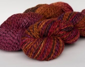 Hand-painted Licorice Twist merino yarn: Grapevine Fires, 4 oz