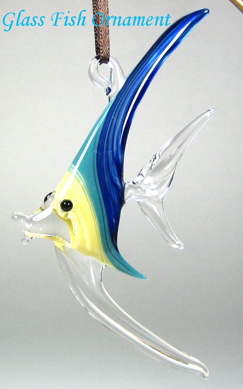 Glass Fish Ornament, Hanging Sealife Suncatcher