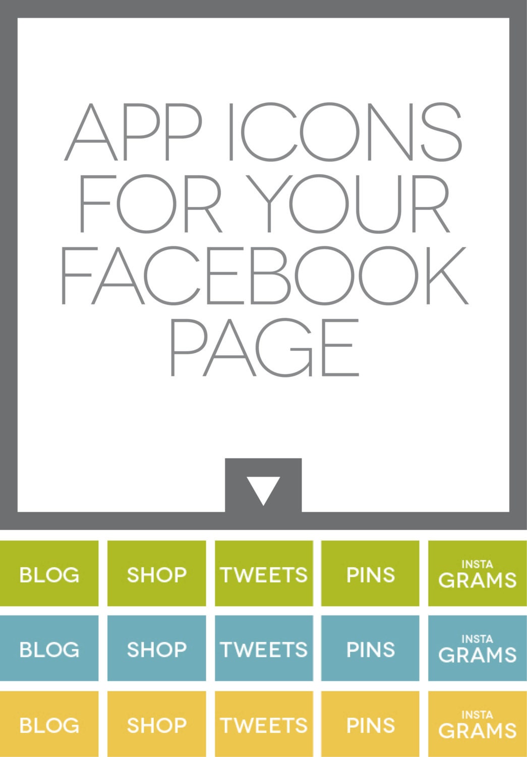 Facebook Page App Icons - Instant Download