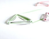 Mint triangle faceted transparent pendant- Everyday jewelry- Geometrics trend