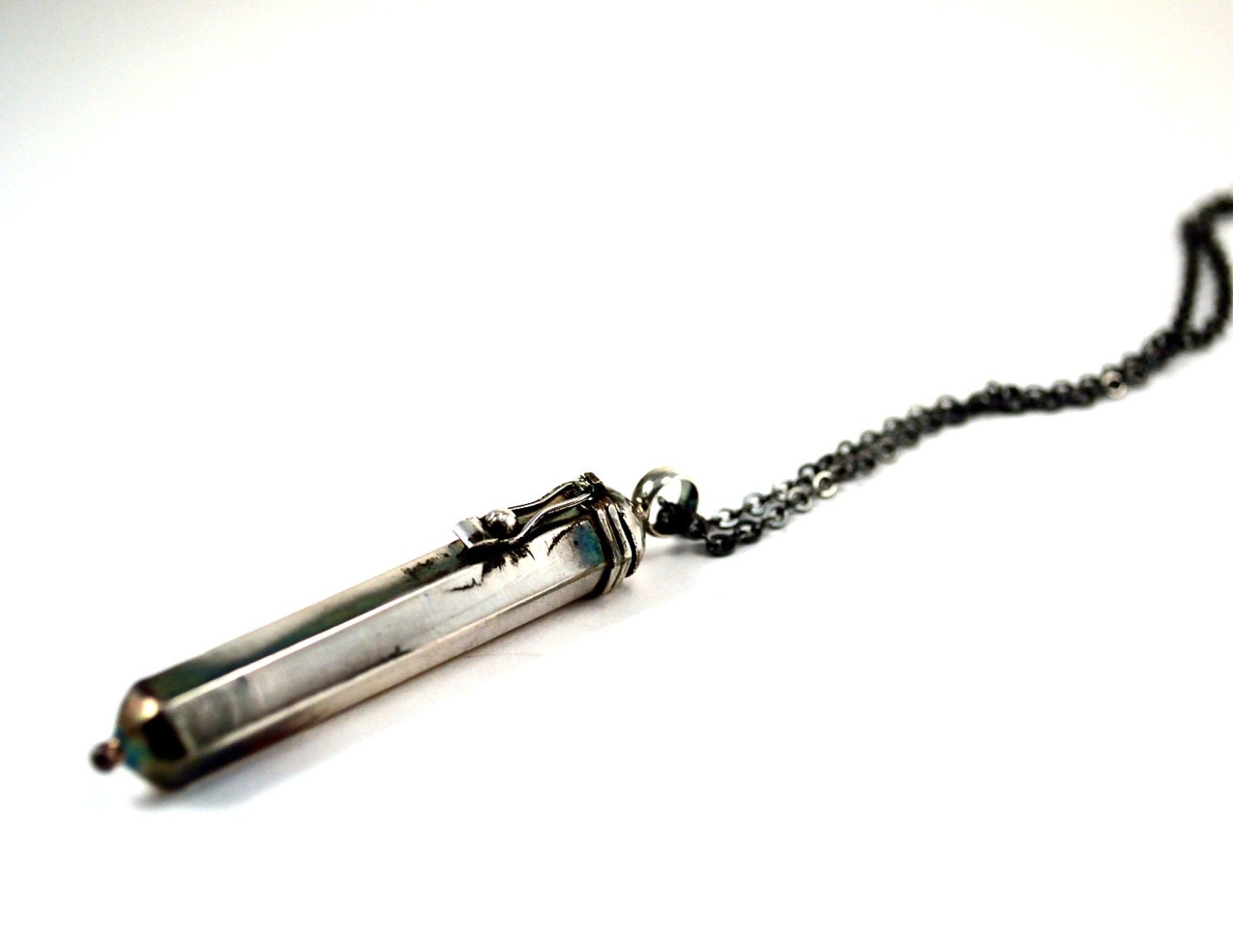 Steampunk Locket, Vial Necklace, Perfume Bottle