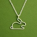 Rabbit Necklace, Bunny, Argentium Sterling Silver, Made To Order, Sterling Silver Chain