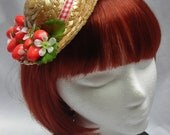 Sweet Country Lolita Strawberry Straw mini Hat