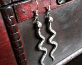 Silver Snake Earrings