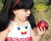 Snow White Children's Chunky Bubblegum Bead Necklace