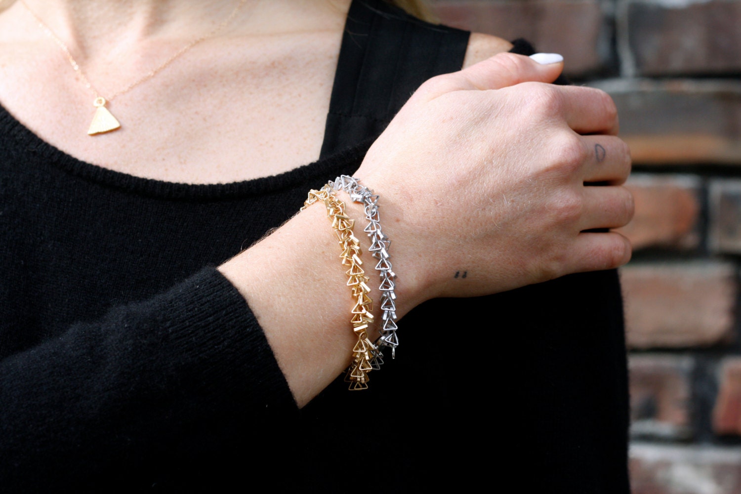 Silver Confetti Bracelet