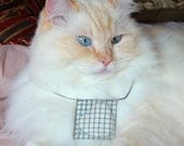 WHITE VALENTINE cat hair pendant