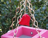 Love Me Tender - Pink Bird Feeder Tray - Recycled Materials, Porcelain