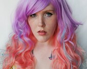 SALE - CUPCAKE CUTIE wig // Pastel Purple Pink Blue Hair // Wavy Long wig