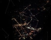 Constellation Illustration No. 3 5x7  - Home Decor Photography, Night Sky, Stars, Astronomy, Geek Gift