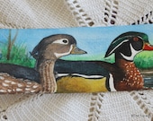 Wood Ducks Bookmark - Watercolor Handpainted Original Illustration