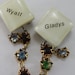 Vintage Name Brooch Pin Sweater Pin Lucite Gladys & Wyatt
