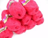 Vintage Yarn, Knitting Supplies, Discontinued Yarn, Crochet Yarn, Acrylic Yarn, Unger Fluffy Yarn, Vintage Supplies, Coral